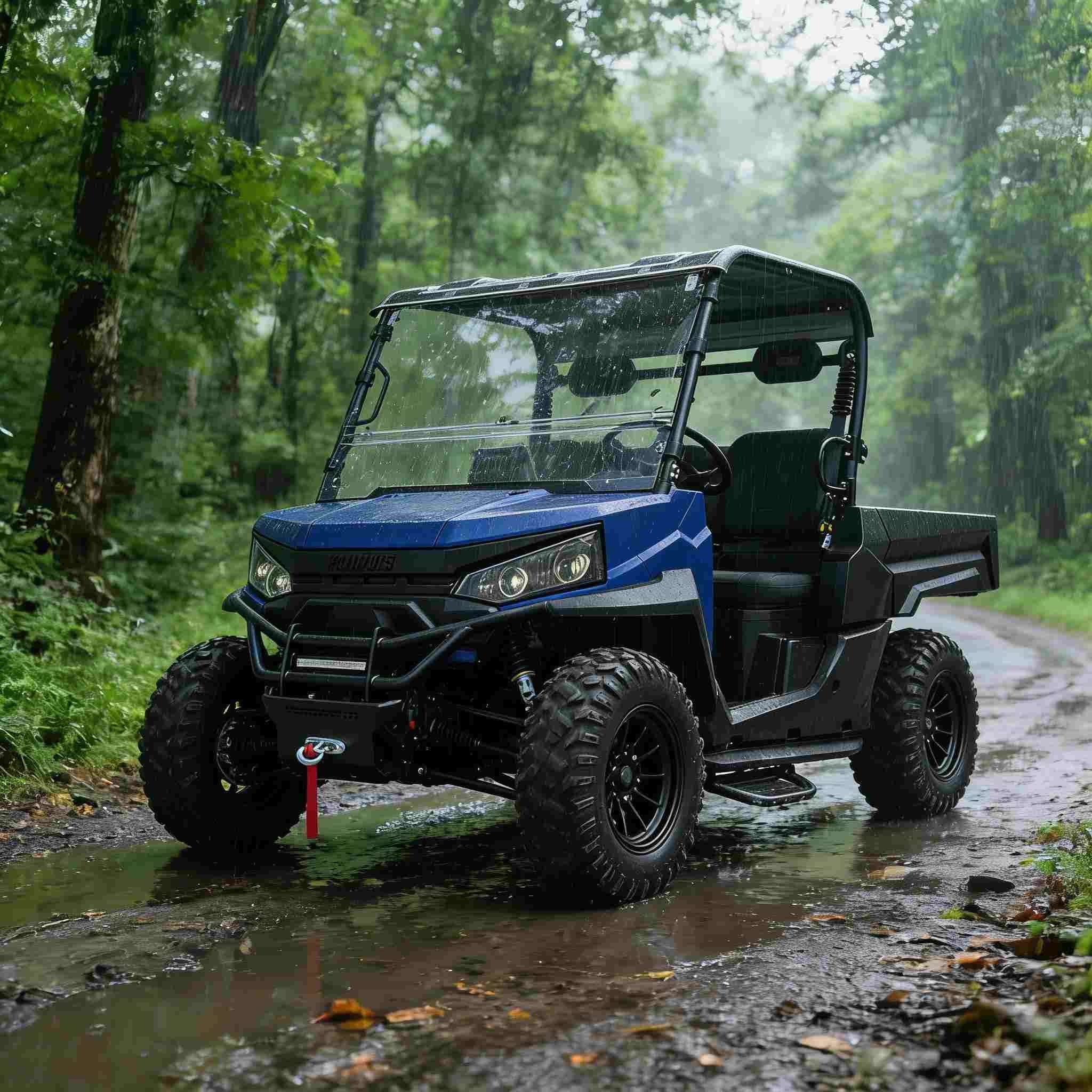 Електрически UTV 4WD за лов 20KW пикова мощност 1000 кг теглене