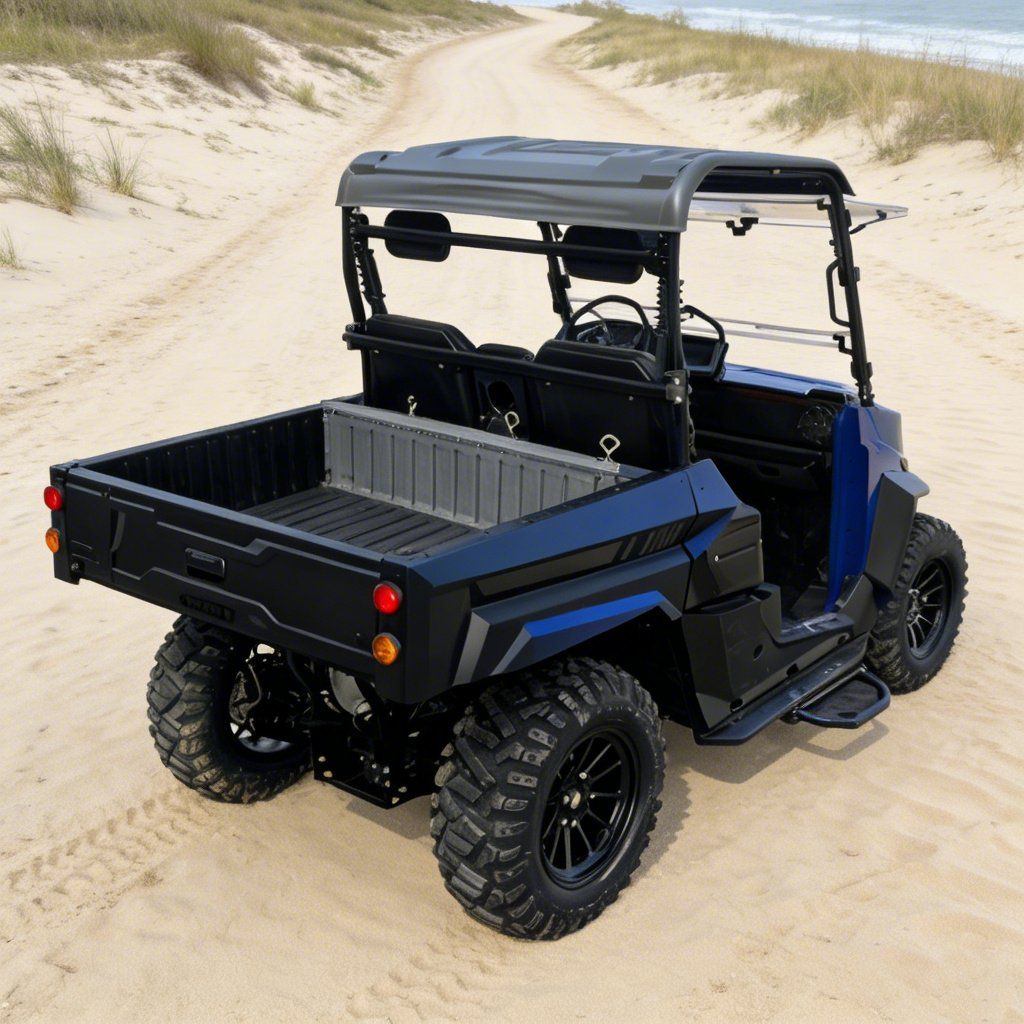 Електрически UTV 4WD за строителна площадка 14 инча гуми 73.6V 20KW пикова мощност